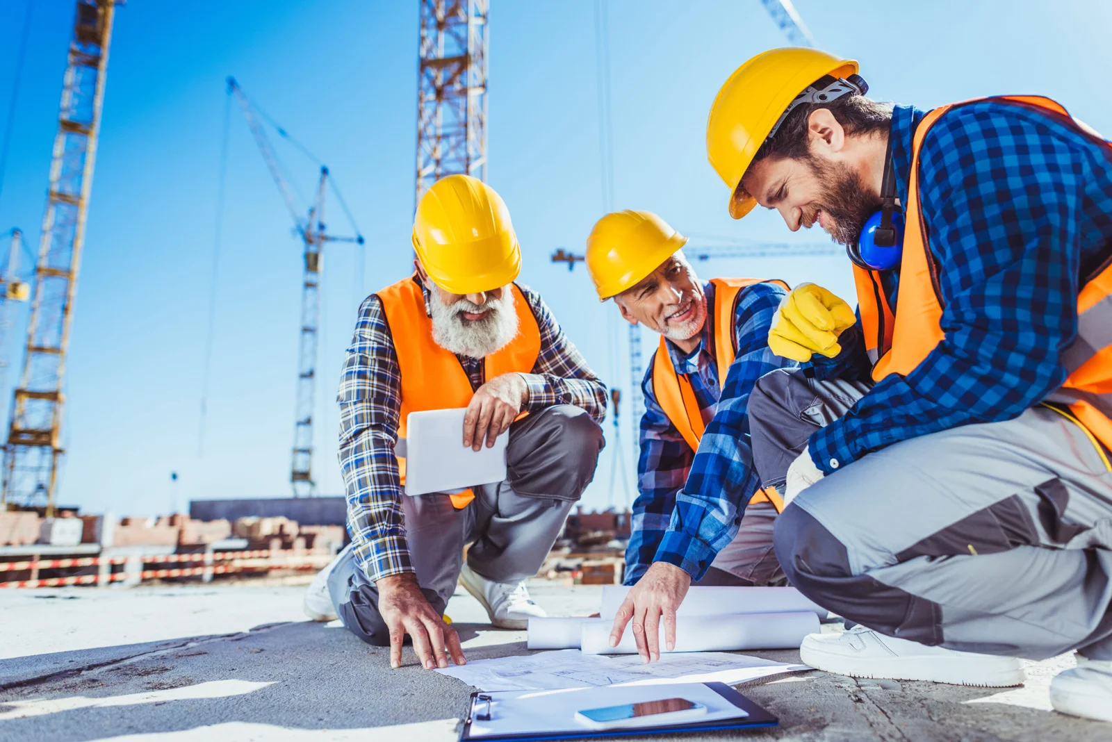 Equipo profesional de construcción